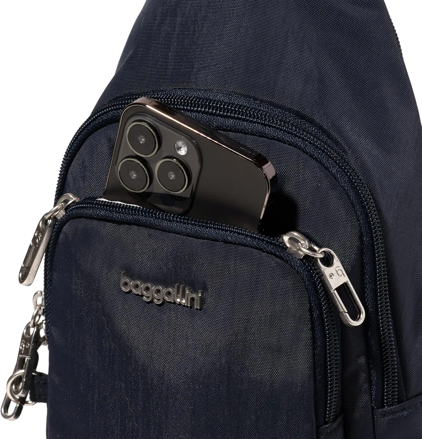 Baggallini Anti-Theft Daytripper Sling 7x12 Crossbody Travel Safe Bag W/Securtex Locking Zippers, Slash-Resistant & RFID