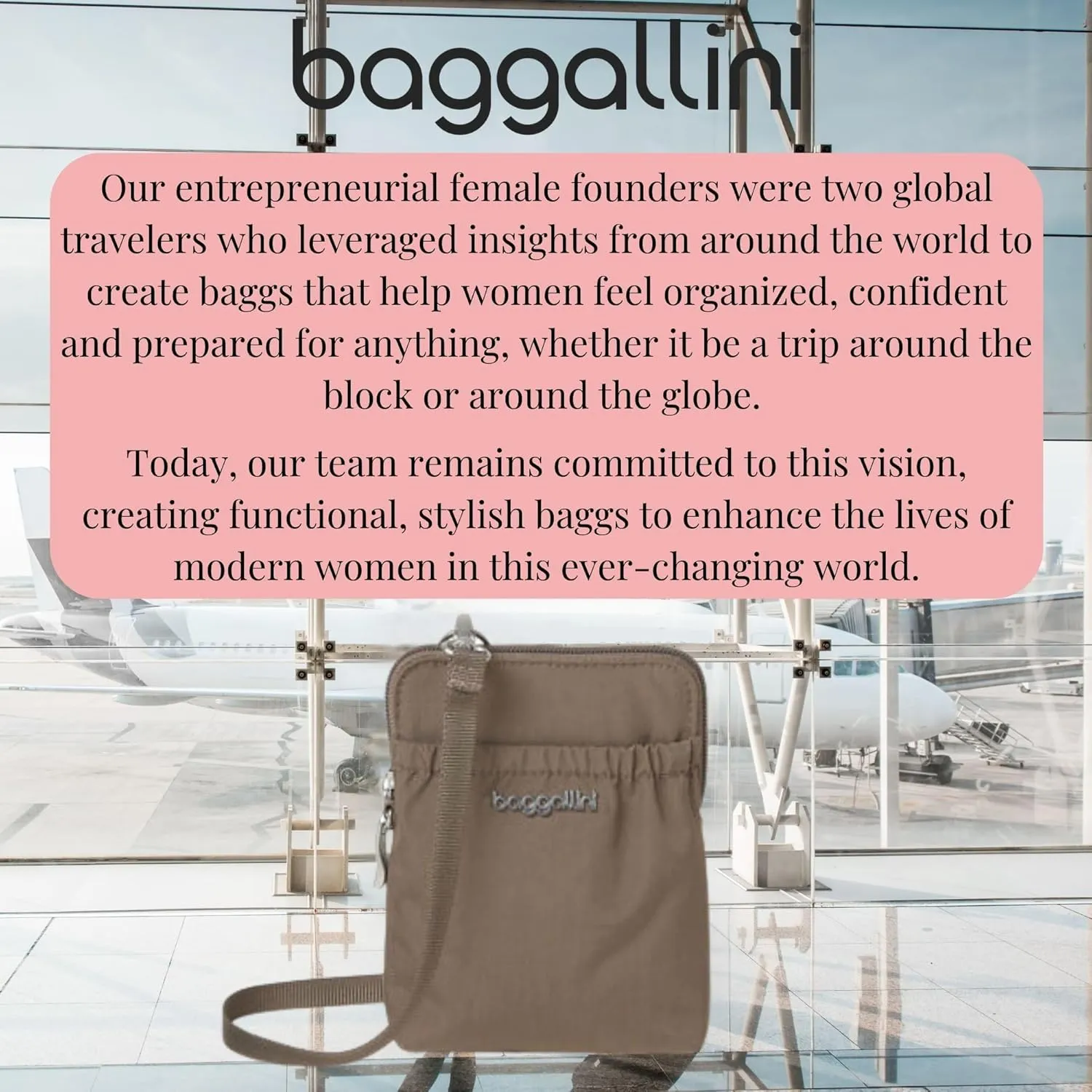 Baggallini Bryant Pouch Small Crossbody Bag for Women - Phone Purse with Crossbody Strap - Lightweight Crossbody Pouch