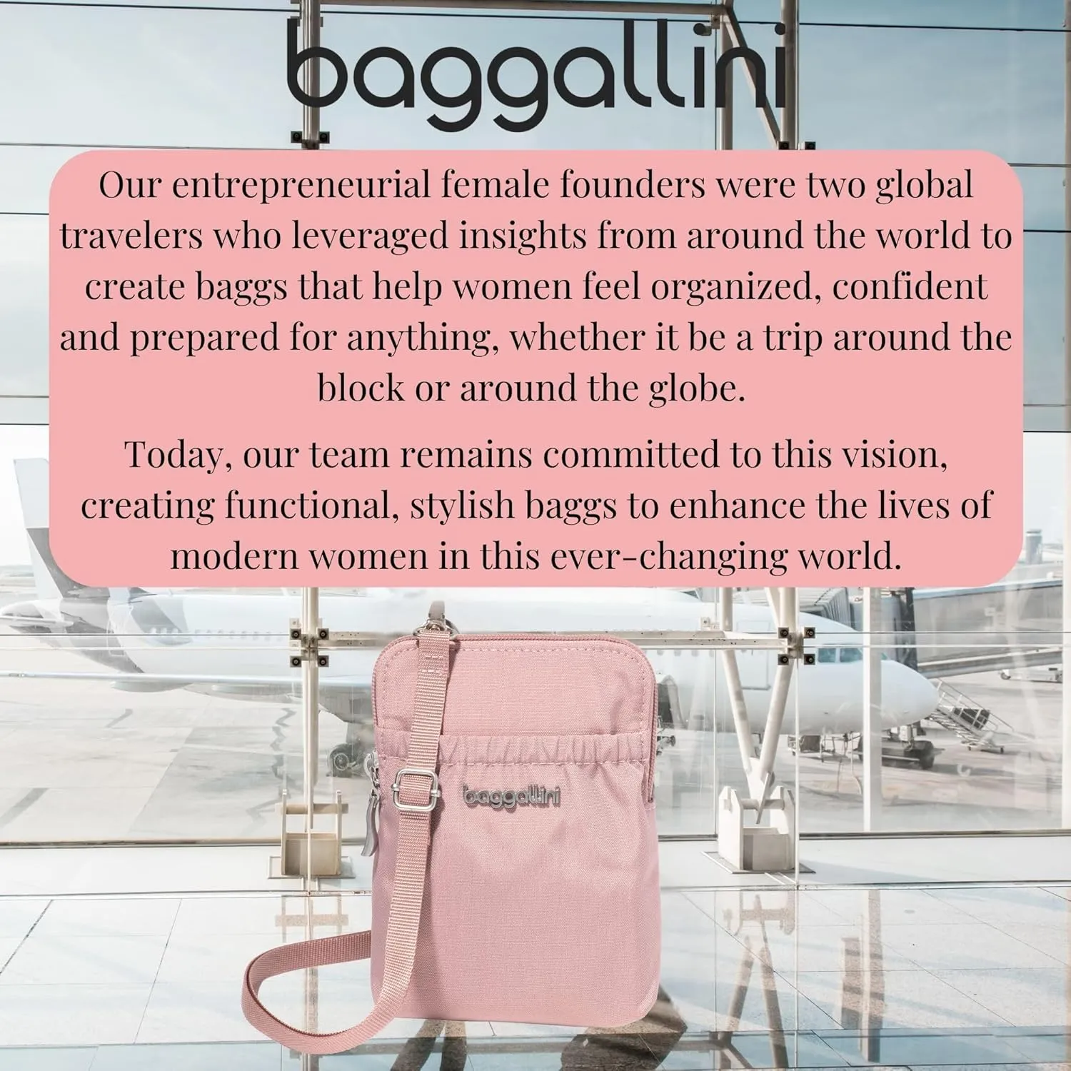 Baggallini Bryant Pouch Small Crossbody Bag for Women - Phone Purse with Crossbody Strap - Lightweight Crossbody Pouch