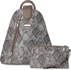 Baggallini Metro Backpack with RFID Phone Wristlet - 9x11 Convertible Sling Bag for Women with Adjustable Shoulder Straps