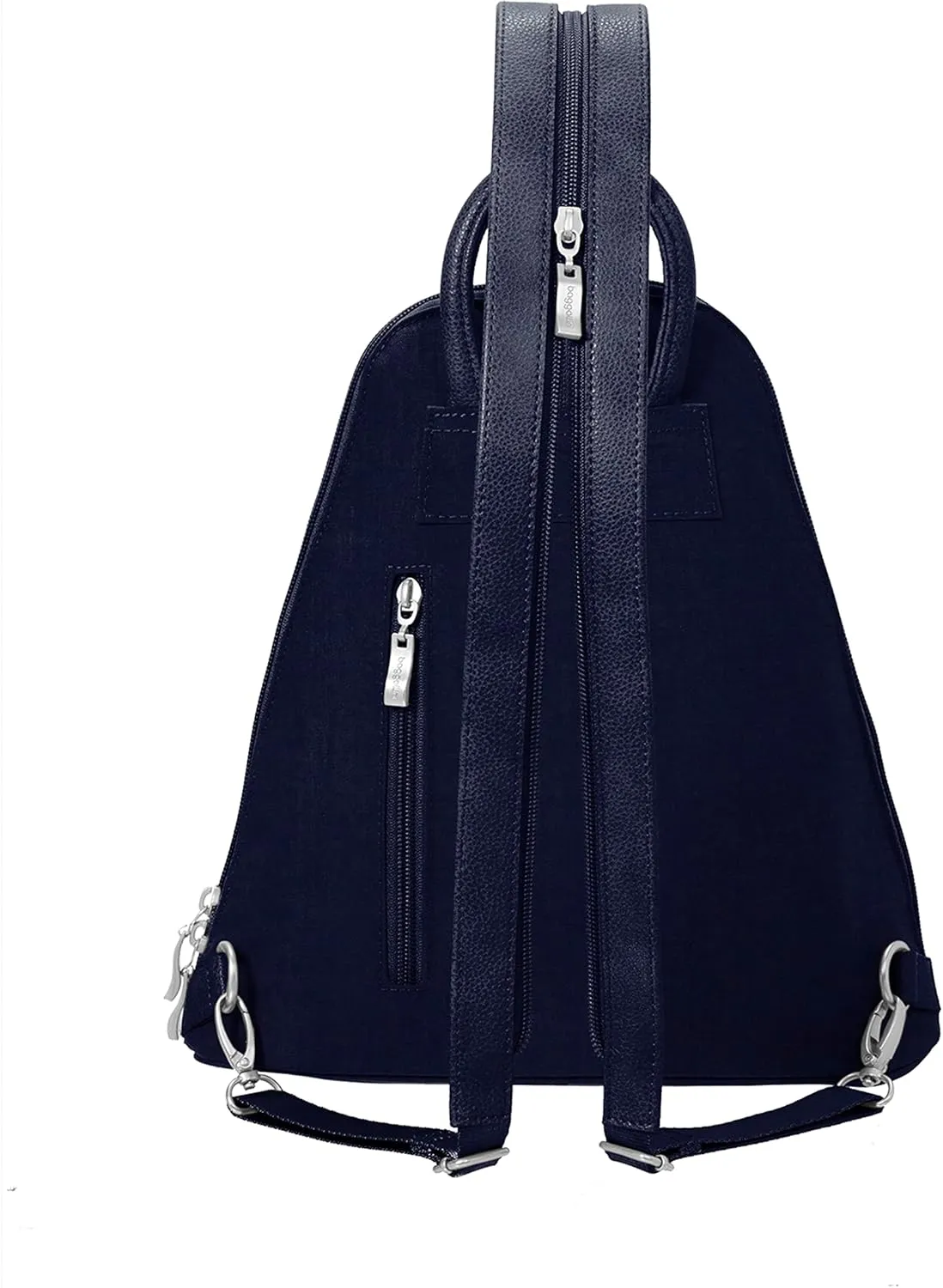 Baggallini Metro Backpack with RFID Phone Wristlet - 9x11" Convertible Sling Bag for Women with Adjustable Shoulder Straps