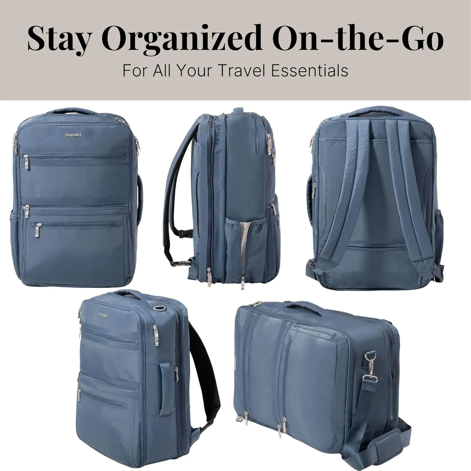 Baggallini Modern Convertible Travel Backpack