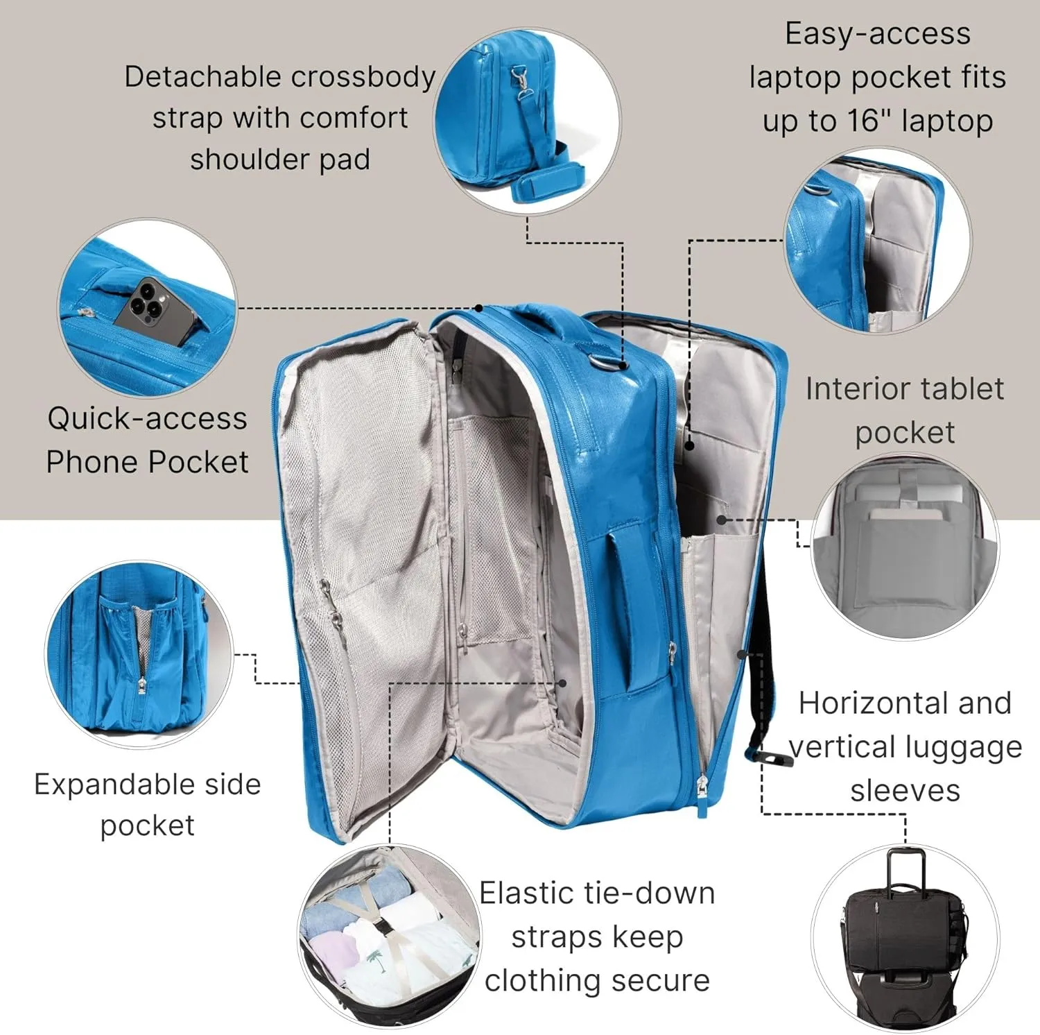 Baggallini Modern Convertible Travel Backpack