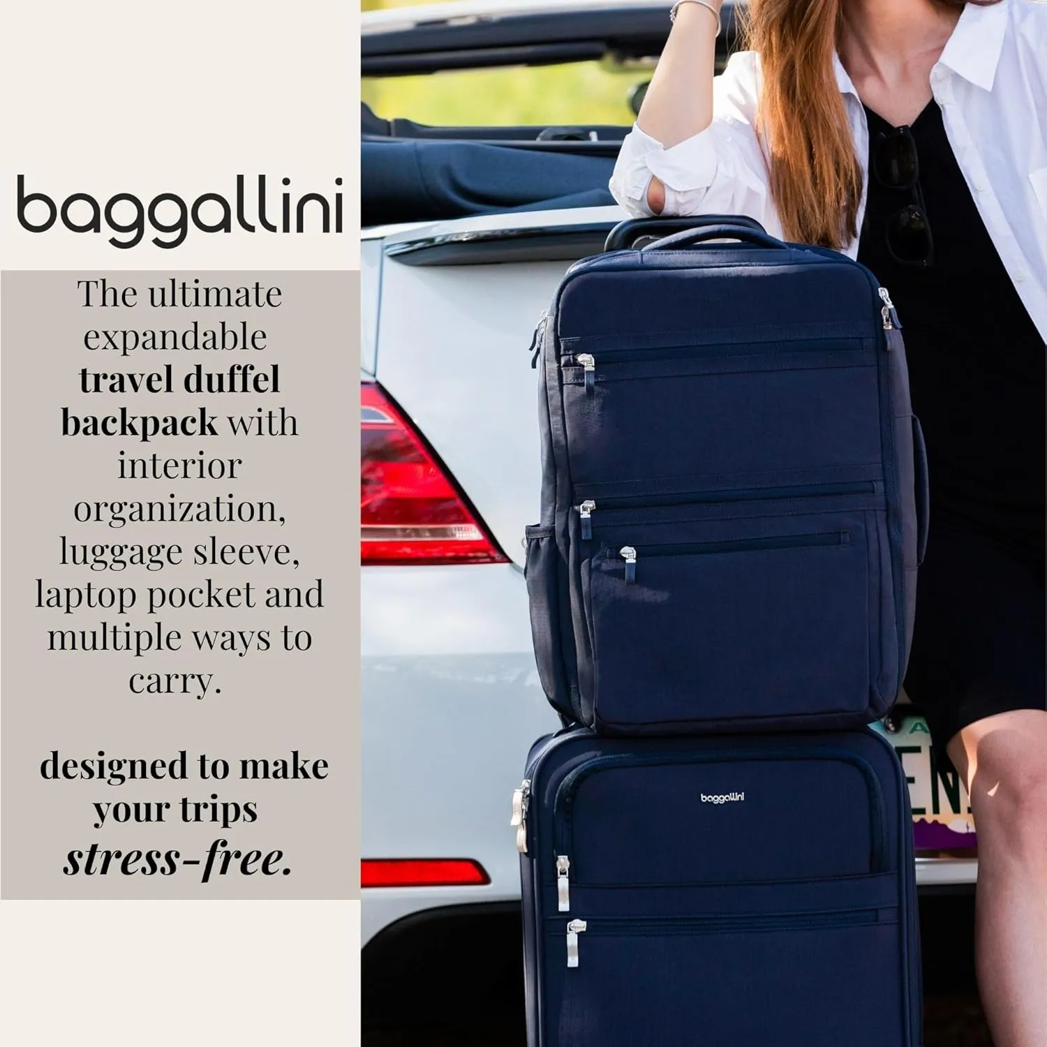 Baggallini Modern Convertible Travel Backpack