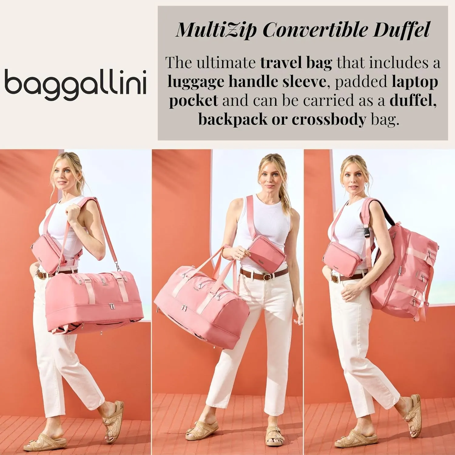 Baggallini Multizip Convertible Duffel