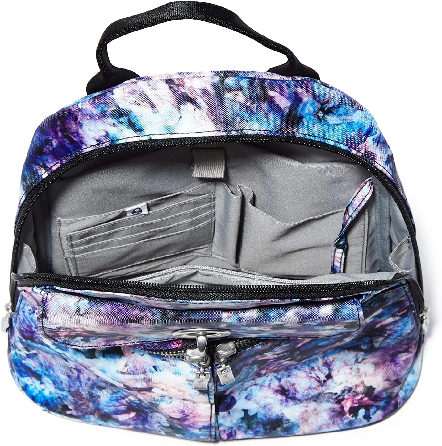 Baggallini Naples Convertible Small Daypack Sling Crossbody, Black Opal