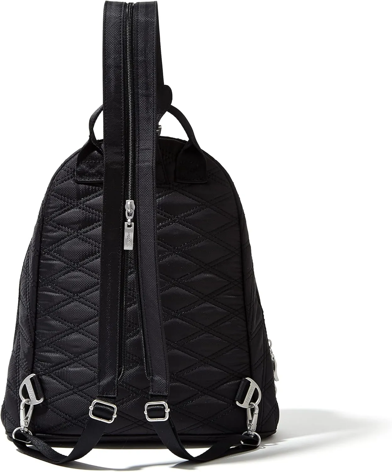 Baggallini Naples Convertible Small Daypack Sling Crossbody, Black Quilt