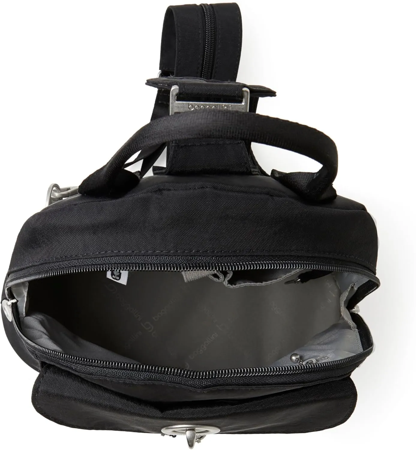 Baggallini Naples Convertible Small Daypack Sling Crossbody, Black