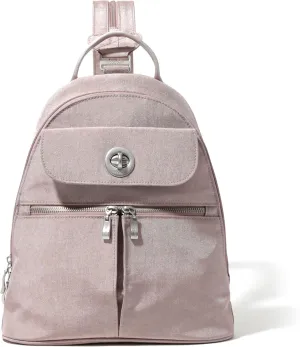 Baggallini Naples Convertible Small Daypack Sling Crossbody, Blush Shimmer