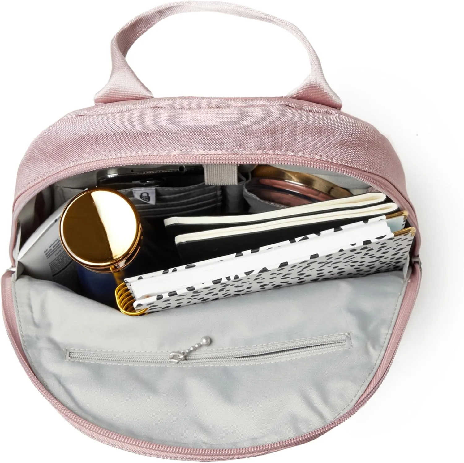 Baggallini Naples Convertible Small Daypack Sling Crossbody, Blush Shimmer