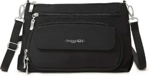 Baggallini Original Everyday 11x 7.5 Crossbody Bags for Women RFID Protected Lightweight Nylon Zippered Travel Purse