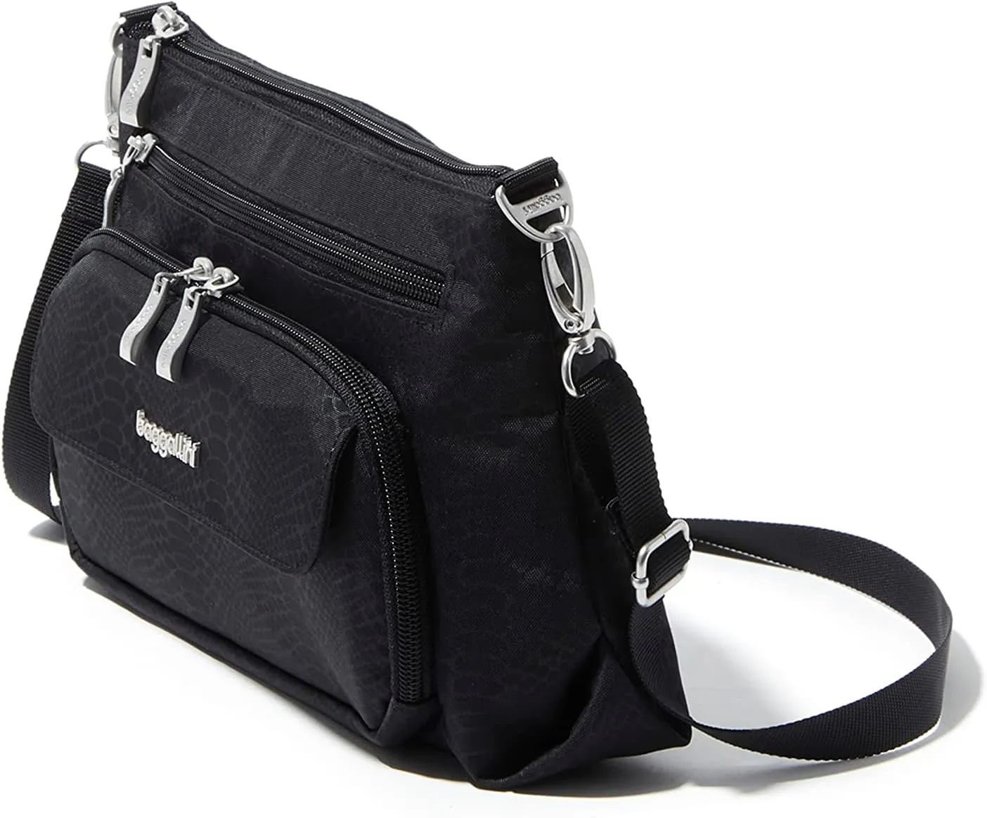 Baggallini Original Everyday 11x 7.5 Crossbody Bags for Women RFID Protected Washable Lightweight Nylon Zippered Travel Purse