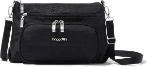 Baggallini Original Everyday 11x 7.5 Crossbody Bags for Women RFID Protected Washable Lightweight Nylon Zippered Travel Purse