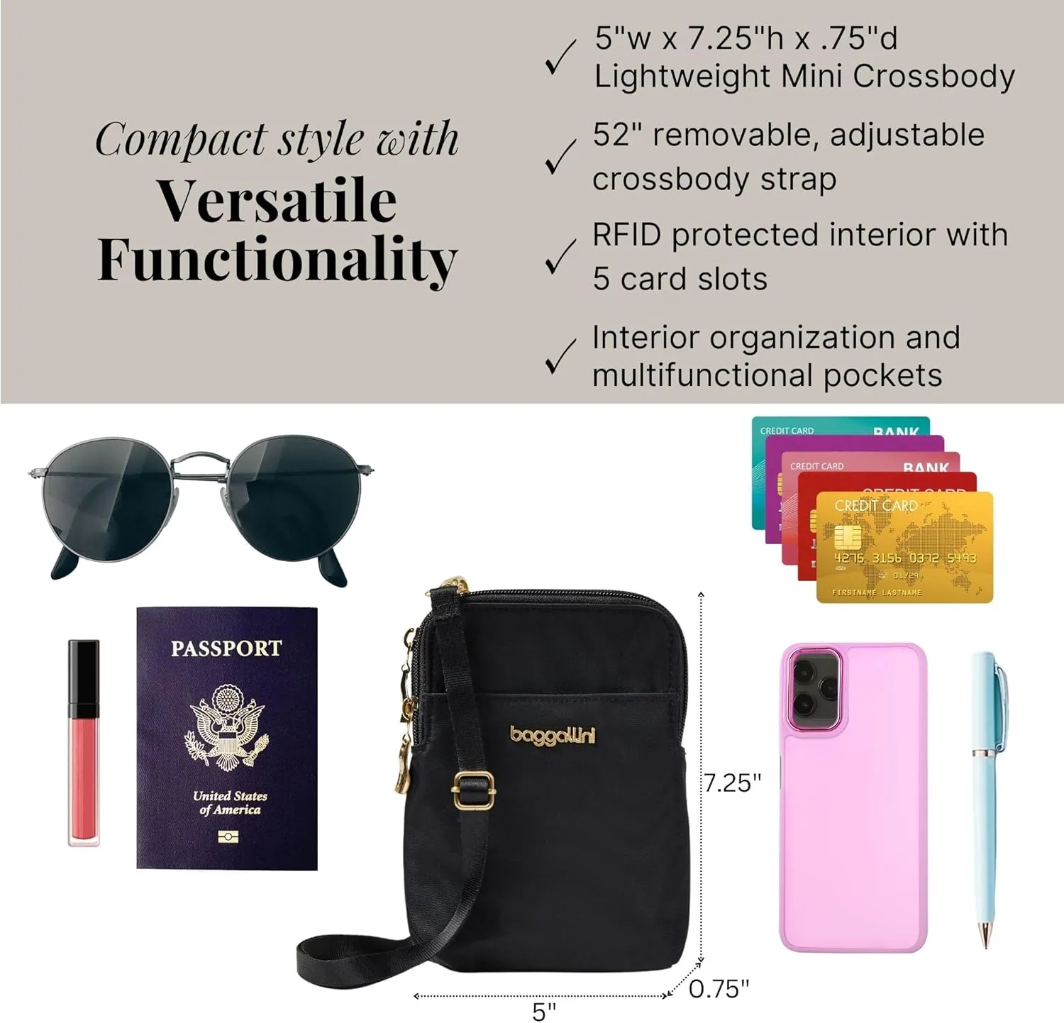 Baggallini Take Two Bryant RFID Crossbody Bag