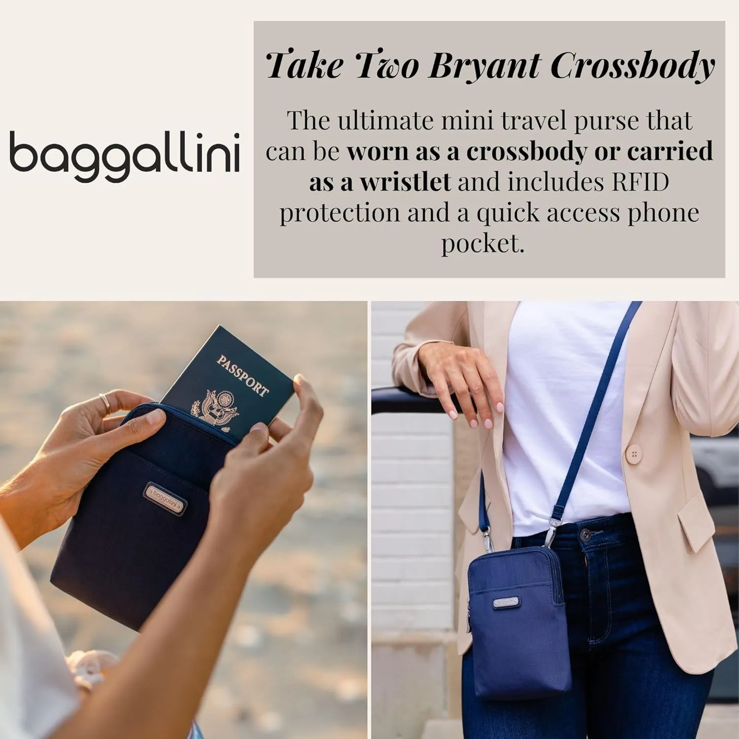 Baggallini Take Two Bryant RFID Crossbody Bag