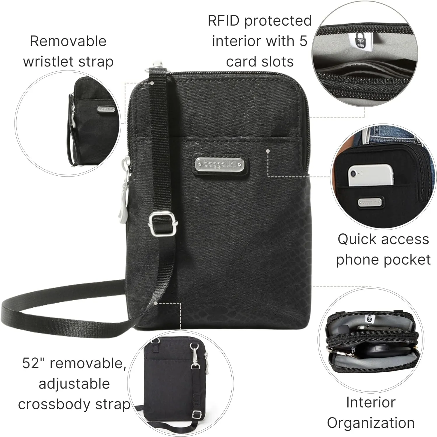Baggallini Take Two Bryant RFID Crossbody Bag