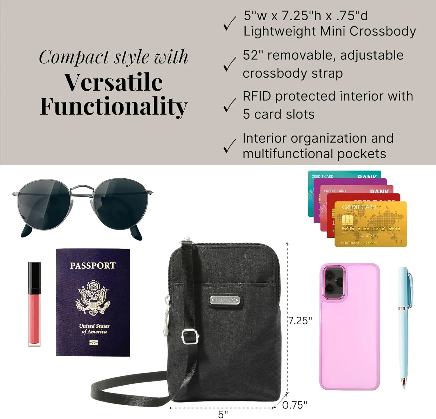 Baggallini Take Two Bryant RFID Crossbody Bag