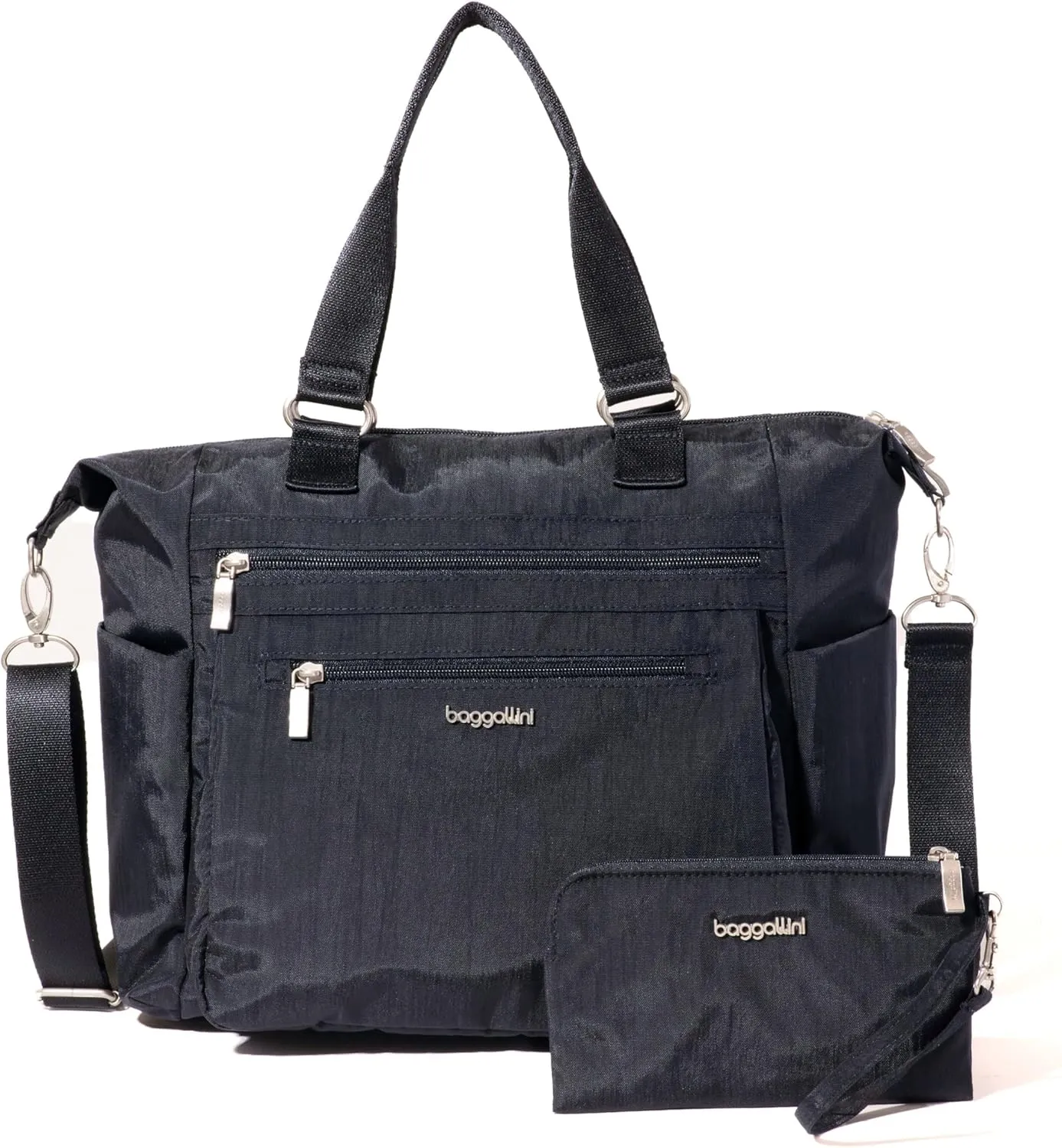 Baggallini Trifecta Convertible Backpack Crossbody Tote Bag-11x12 Lightweight Travel Bag W/RFID Phone Wristlet