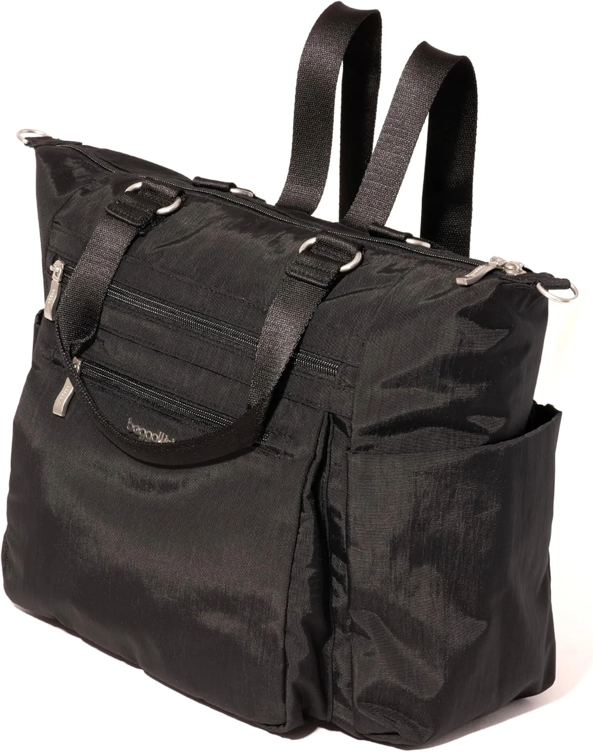 Baggallini Trifecta Convertible Backpack Crossbody Tote Bag-11x12 Lightweight Travel Bag W/RFID Phone Wristlet