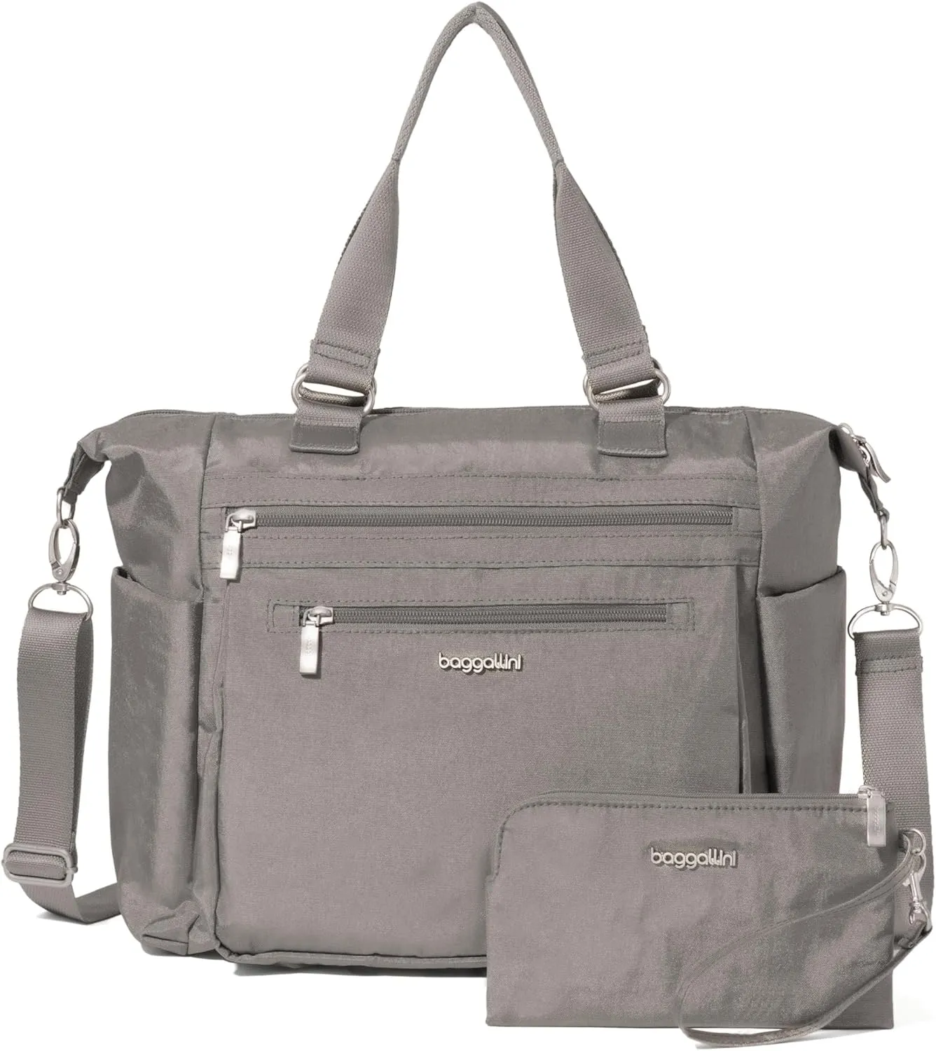 Baggallini Trifecta Convertible Backpack Crossbody Tote Bag-11x12 Lightweight Travel Bag W/RFID Phone Wristlet