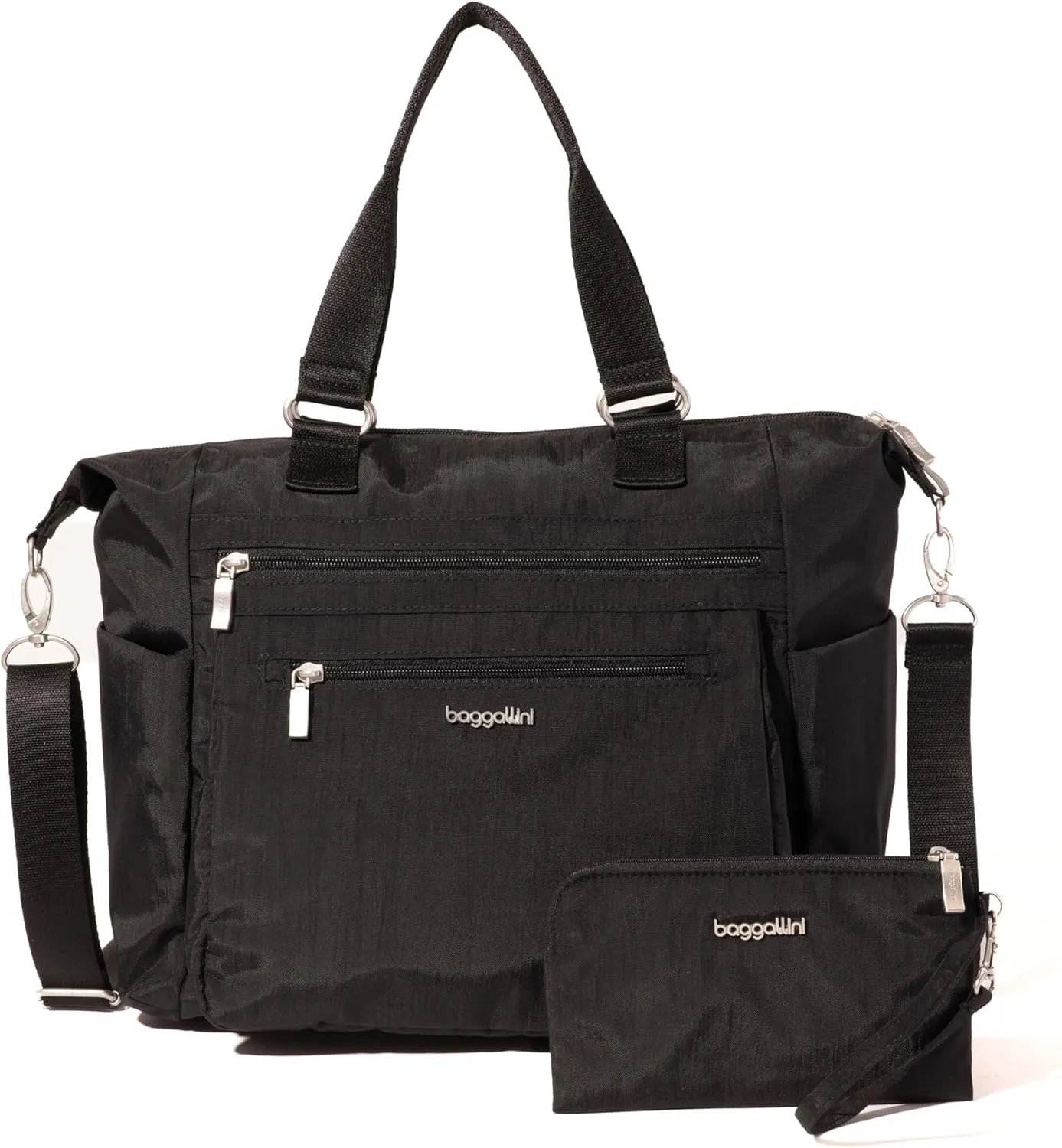 Baggallini Trifecta Convertible Backpack Crossbody Tote Bag-11x12 Lightweight Travel Bag W/RFID Phone Wristlet