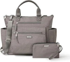 Baggallini Womens 3-in-1 Convertible Backpack, Sterling Shimmer, One Size US