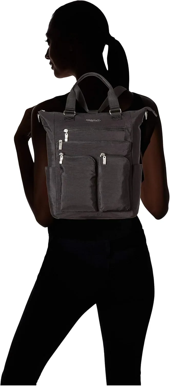 Baggallini womens Legacy 3-in-1 All set 3 in 1 Backpack, Black, One Size US