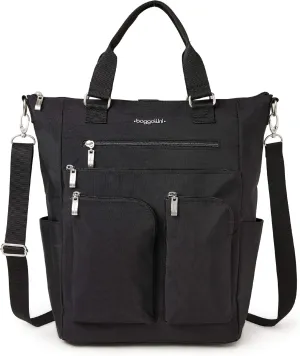 Baggallini womens Legacy 3-in-1 All set 3 in 1 Backpack, Black, One Size US