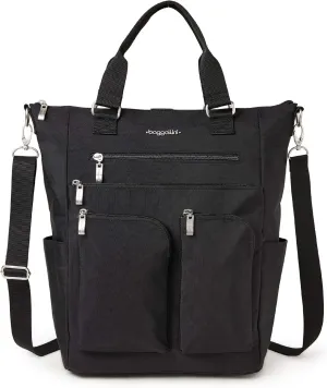 Baggallini womens Legacy 3-in-1 All set 3 in 1 Backpack, Black, One Size US