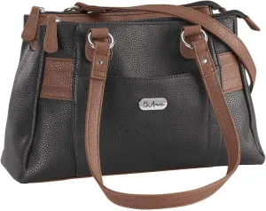 B.AmiciTM Nicole RFID Greenwich Multi Pocket Leather Satchel