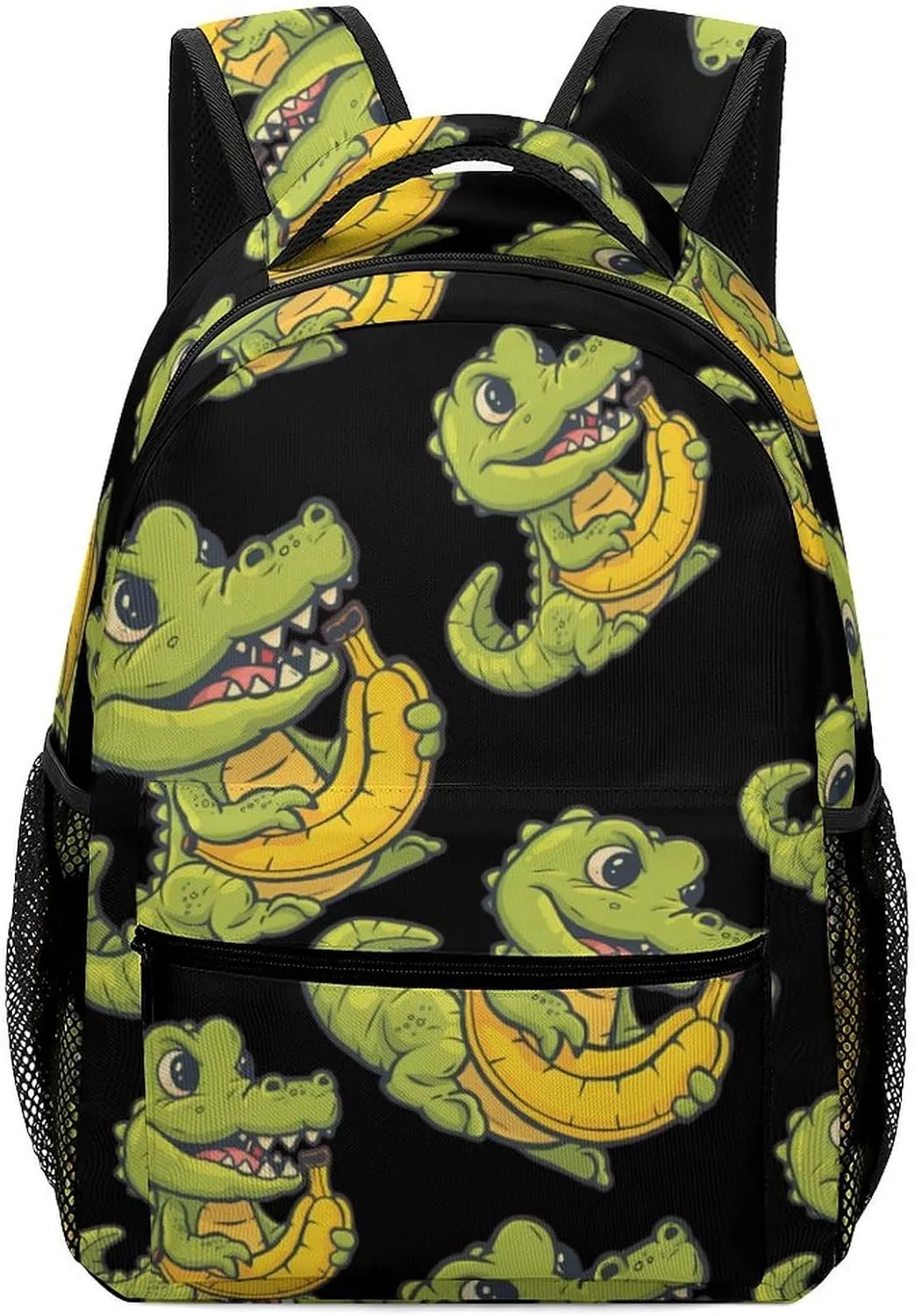 Banana Alligator Cute Backpack Casual Funny Printing Basic Shoulder Bag for Men Women Travel Picnic