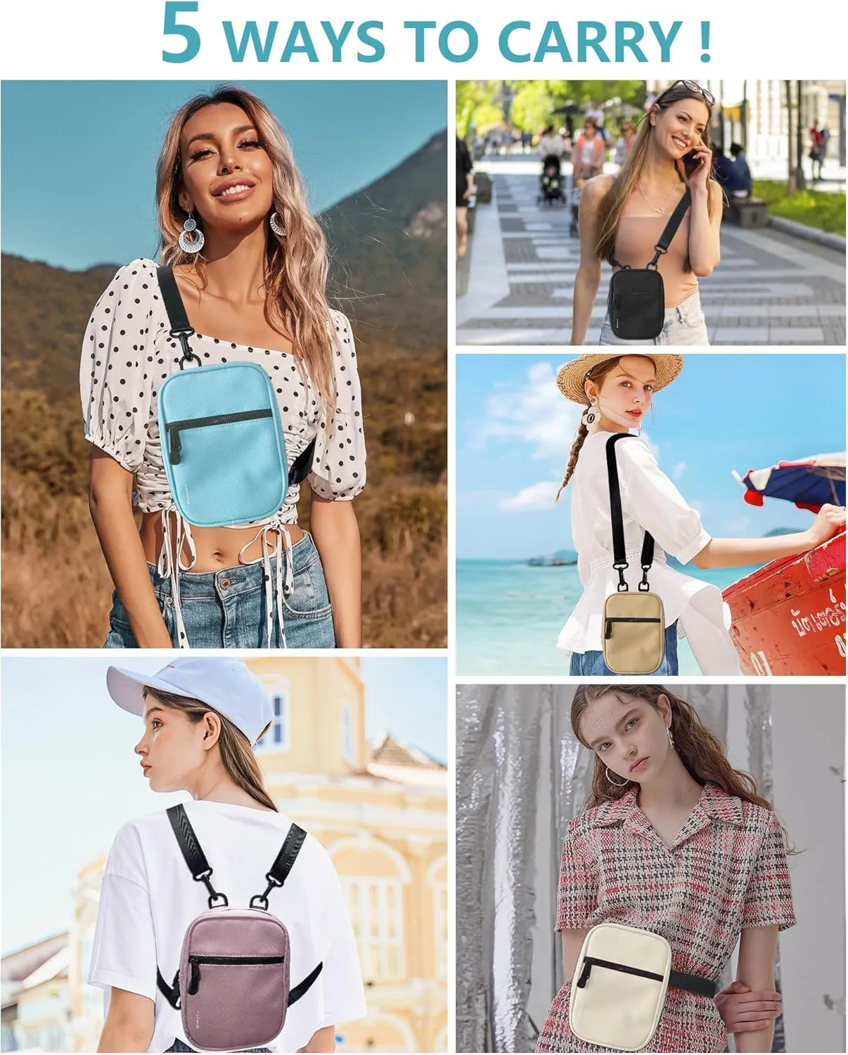 BAPHITY Crossbody Bag Sling Purses for Women Trendy, Convertible Multi Position Fanny Back Pack Sling Bag for Women Cross Body