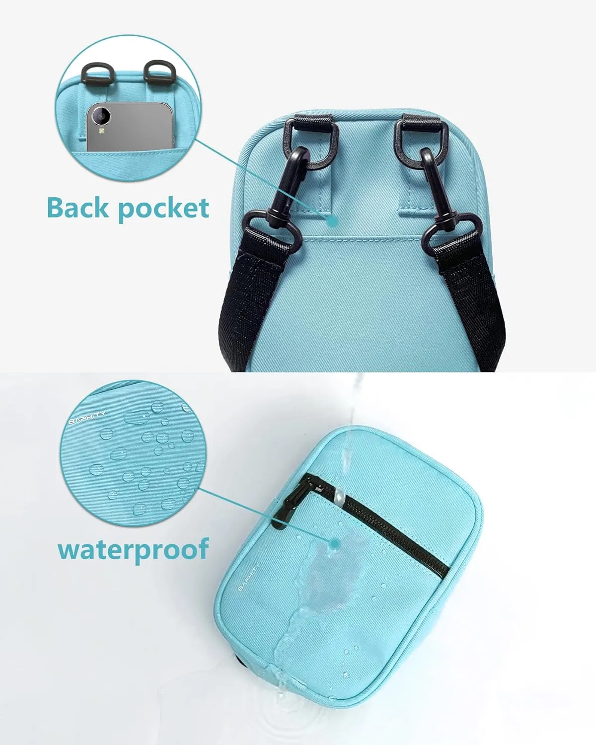BAPHITY Crossbody Bag Sling Purses for Women Trendy, Convertible Multi Position Fanny Back Pack Sling Bag for Women Cross Body