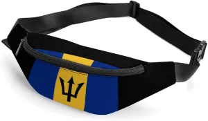 Barbados Flag Barbadian Crossbody Fanny Pack Waist Packs Adjustable Shoulder Bags Sling Bag for Hiking Running Cycling