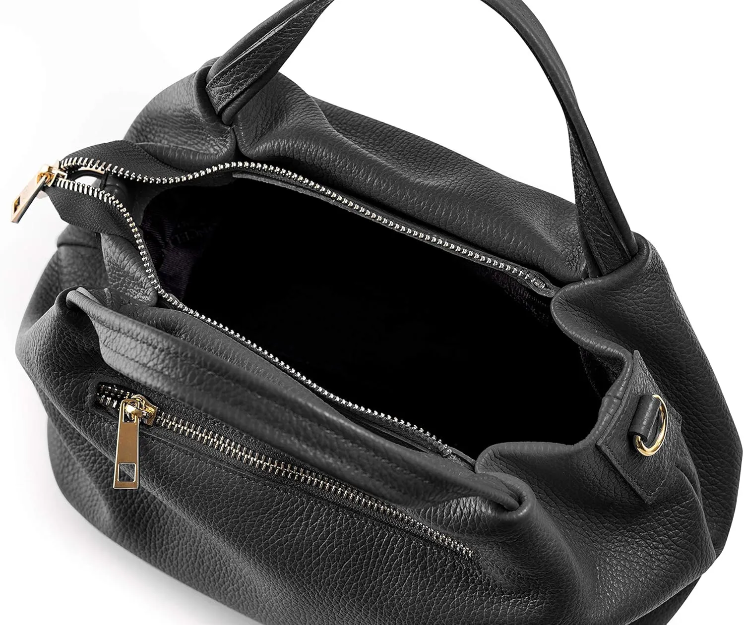Baroncelli Italian Leather Purse for Women Genuine Soft Leather Medium Size Shoulder Crossbody Bag Made in Italy