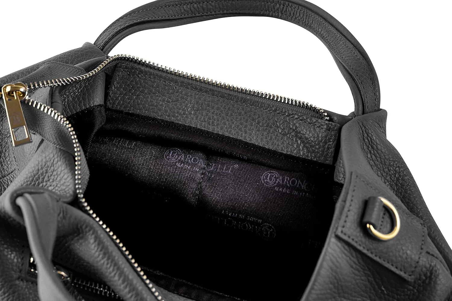 Baroncelli Italian Leather Purse for Women Genuine Soft Leather Medium Size Shoulder Crossbody Bag Made in Italy