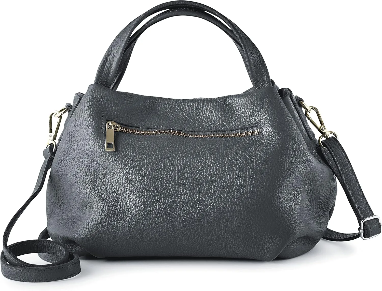Baroncelli Italian Leather Purse for Women Genuine Soft Leather Medium Size Shoulder Crossbody Bag Made in Italy