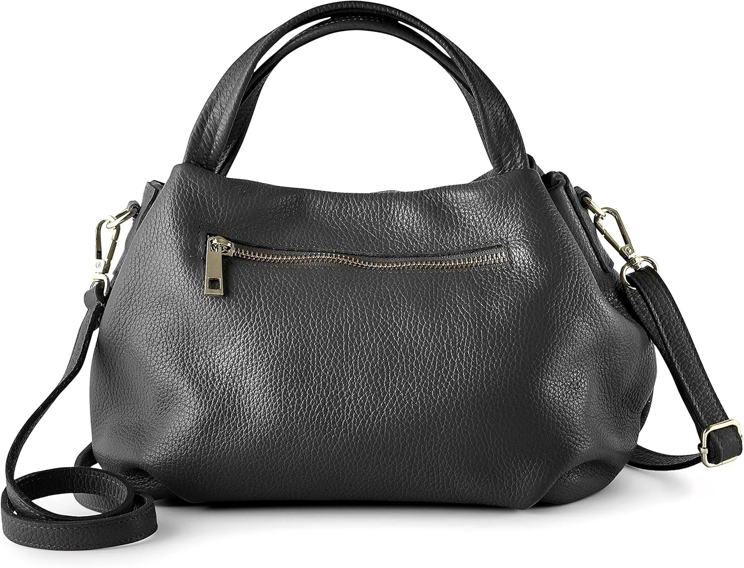 Baroncelli Italian Leather Purse for Women Genuine Soft Leather Medium Size Shoulder Crossbody Bag Made in Italy