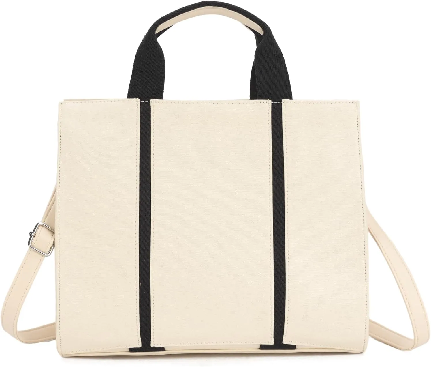 Barsine Small Tote Bags for Women Work Fashion Canvas Handbag with Pockets Satchel Shoulder Bag