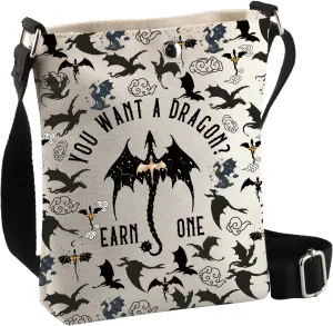 BDPWSS 4th Wing Crossbody Bag Dragon Rider Fans Gifts You Want A Dragon? Earn One 4th Wing Book Lover Gifts