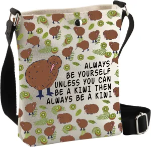 BDPWSS Kiwi Bird Gift Bird Watching Gift Ornithology Gift Always Be Yourself Unless You Can Be A Kiwi Crossbody Bag