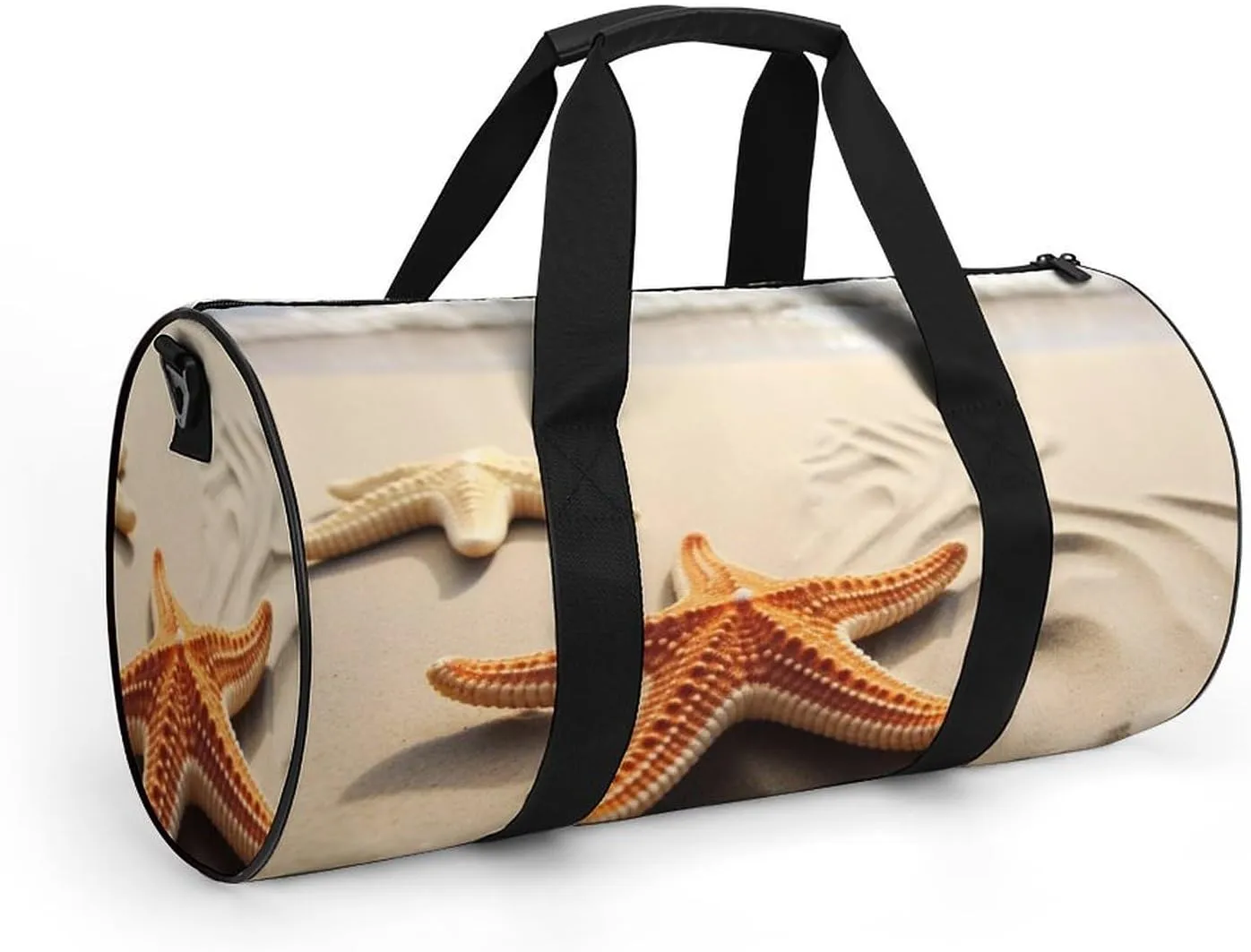 Beach Landscape Gym Bag Small Travel Duffle Bag with Compartment Carry On Weekender Bag for Women Men