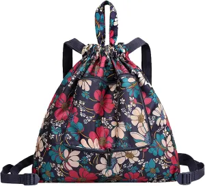 Beach Tote Bag Drawstring Seal Folding Sports Fitness Backpack Light Travel Day-Pack For Gym Outdoor Mens Beach Travel