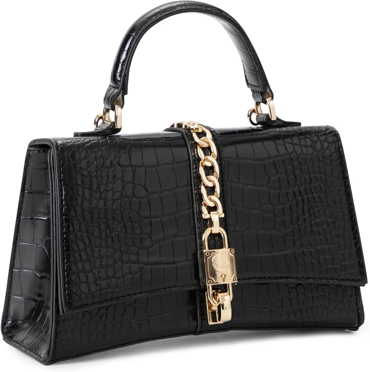 Beatfull Top Handle Purses for Women Crossbody Stylish Crocodile Leather Satchel Bag Chain Square Shoulder Handbag