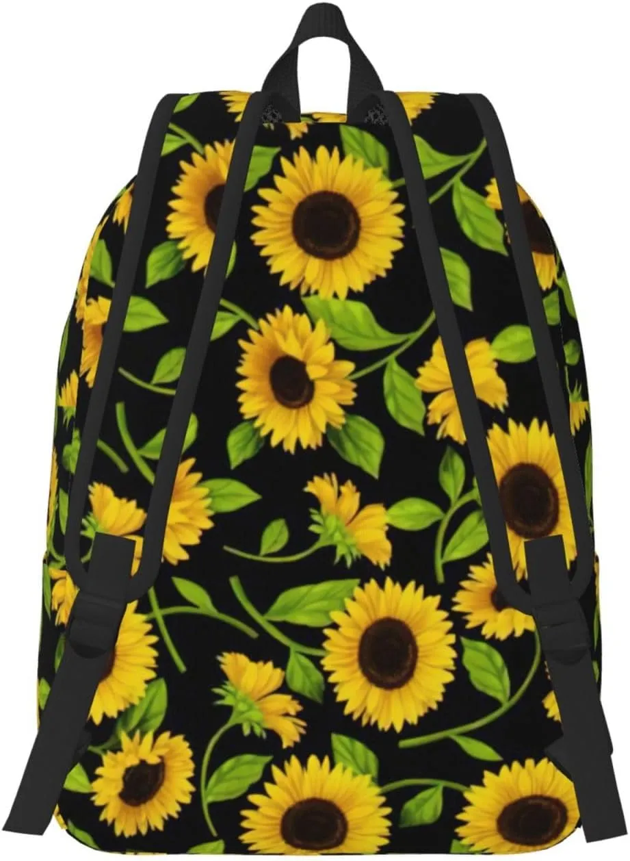 Beautiful Sunflower Canvas Casual Lightweight Duffel Bag, Fashion Duffel Bag, Unisex Travel Backpack