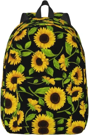 Beautiful Sunflower Canvas Casual Lightweight Duffel Bag, Fashion Duffel Bag, Unisex Travel Backpack