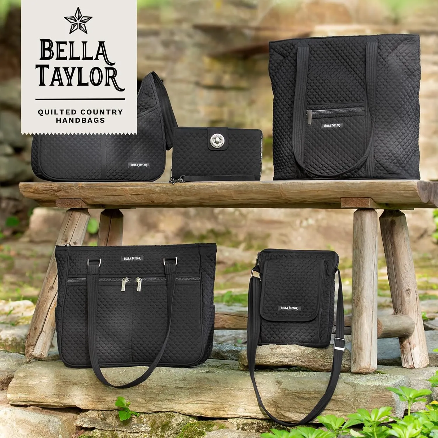 Bella Taylor Everyday Tote | Lightweight Quilted Fabric Handbags for Women