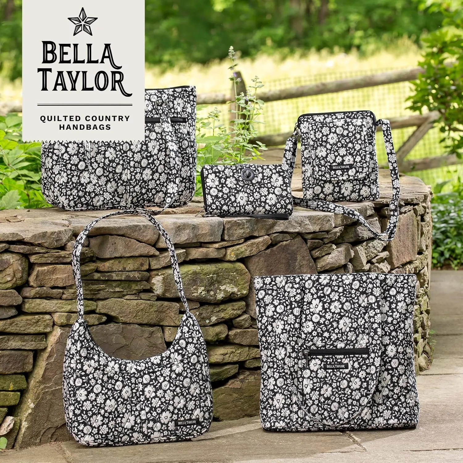 Bella Taylor Large Tote | Lightweight Quilted Fabric Tote Bags for Women