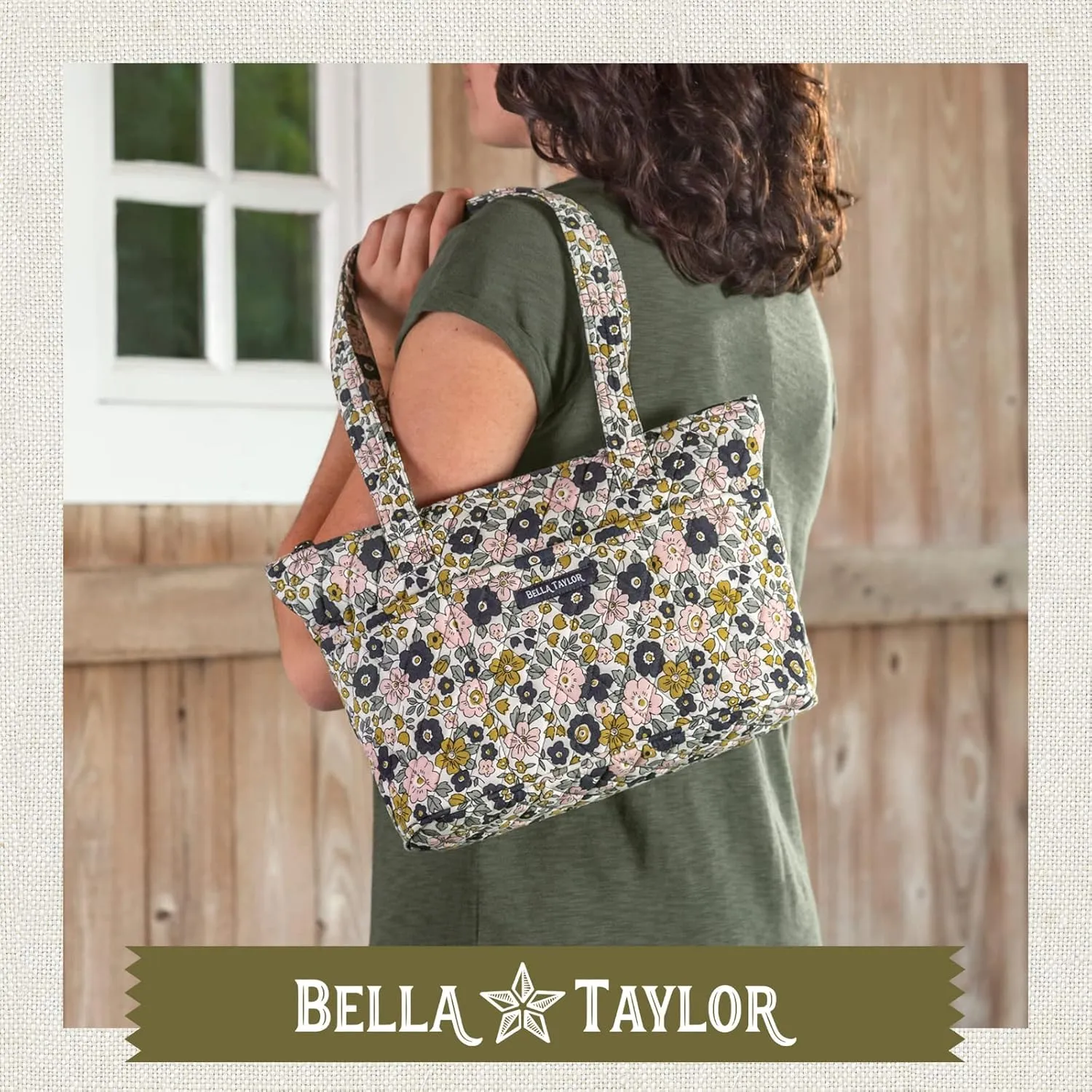 Bella Taylor Small Tote | Lightweight Quilted Fabric Purses for Women