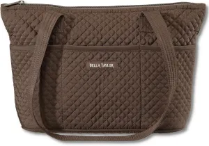 Bella Taylor Small Tote | Lightweight Quilted Fabric Purses for Women